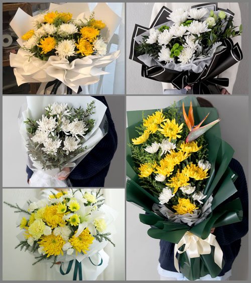 山东莱芜莱城区和庄镇上佛羊村白事花束代送